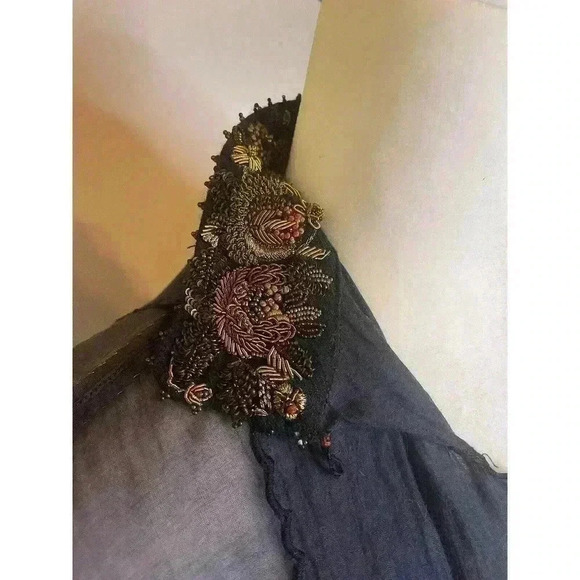 Pero Women’s Cardigan Silk Embellished Beaded Tunic Blouse Handmade Designer 36 - Picture 3 of 9